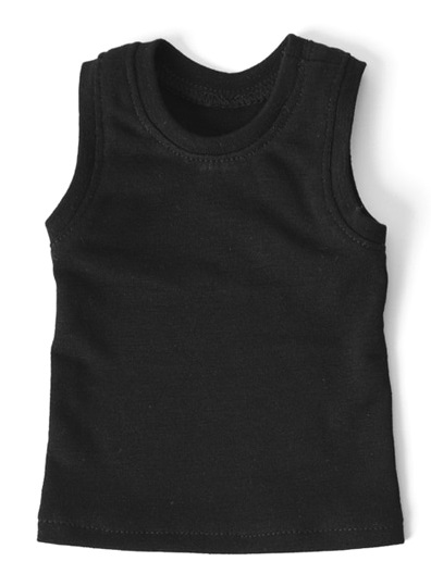 Black Sleeveless T-Shirt